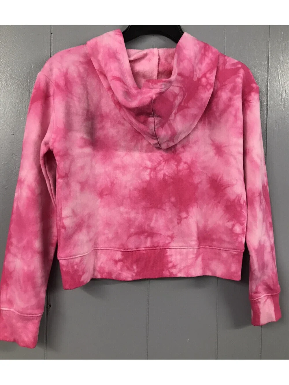 Justice Hoodie. Pink Tye Dye. “Live in the Moment” on Chest. Size Girls 10. NWT